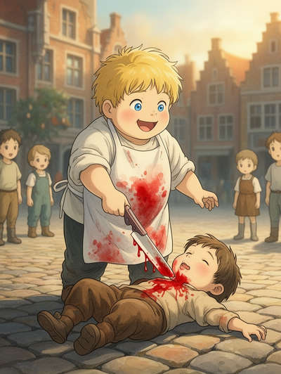 How children played slaughter with each other