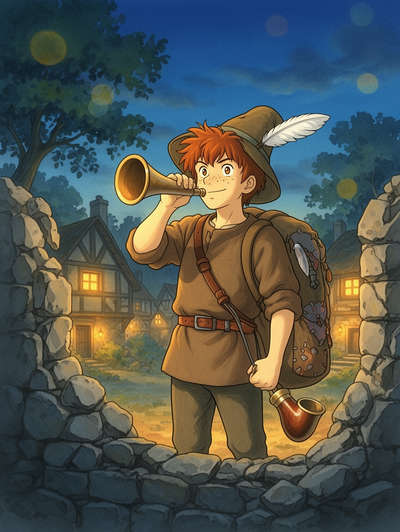 The knapsack, the hat, and the horn
