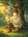 The spirit in the glass bottle