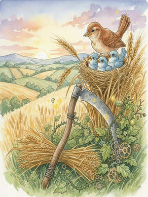 THE LARK AND HER YOUNG ONES