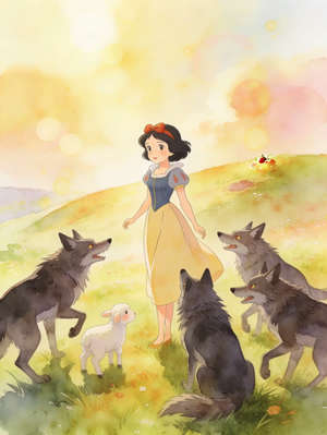 YE SAD STORY CONCERNING ON INNOCENT LITTLE LAMB AND FOUR WICKED WOLVES