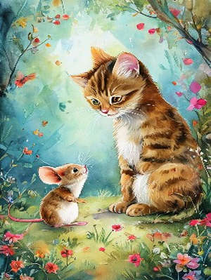 The Old Cat and the Young Mouse