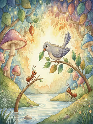 THE ANT AND THE DOVE