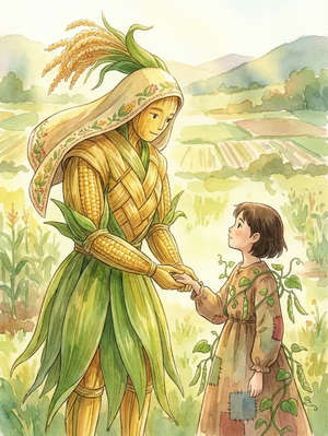 CORN PLUME AND BEAN MAIDEN