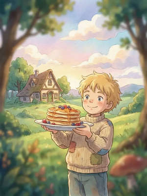 THE PLATE OF PANCAKES