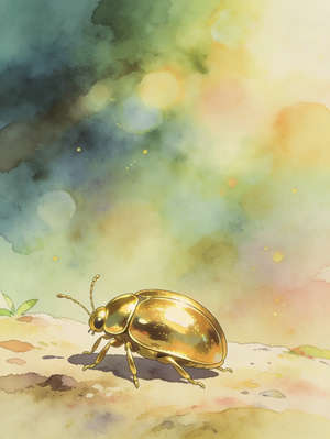 THE GOLDEN BEETLE THAT WENT ON HIS TRAVELS