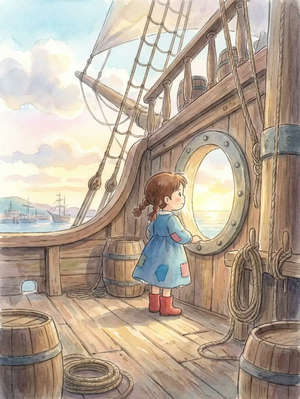 THE LITTLE GIRL WHO TRAVELLED IN THE BIG SHIP