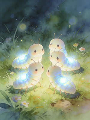 THE SIX LITTLE GLOW-WORMS
