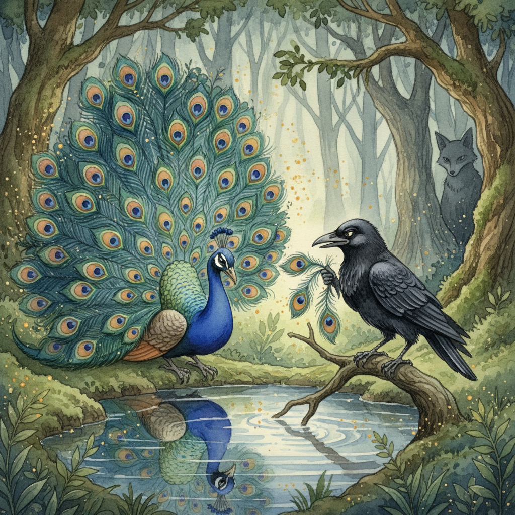 What the Peacock and the Crow Told Each Other