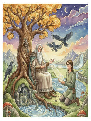 ODIN TELLS TO VIDAR, HIS SILENT SON