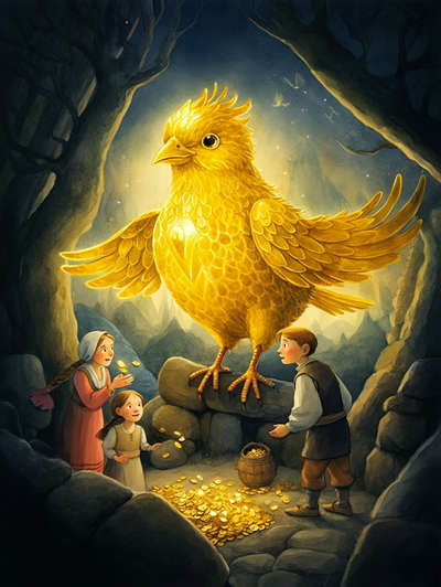 THE BIRD WITH THE GOLDEN GIZZARD
