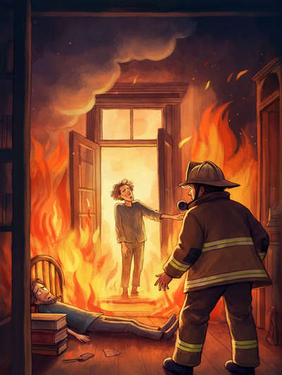 THE SICK MAN AND THE FIREMAN