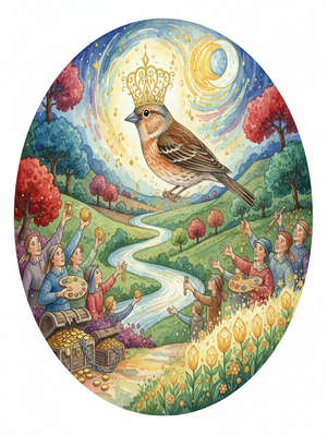 The Linnet with the Crown of Gold