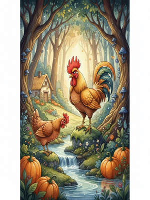 The Cock and the Crested Hen