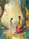 ABDALLAH BIN MA'AMAR WITH THE MAN OF BASSORAH AND HIS SLAVE-GIRL