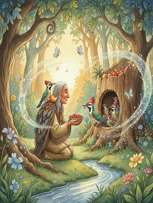 MANABOZHO AND THE WOODPECKERS