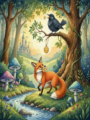 THE FOX AND THE BLACKBIRD