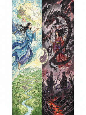 THE STORY OF THE SORCERER’S SONS AND THE TWO PRINCESSES OF JAPAN