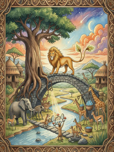 THE SPLIT TAILED LION