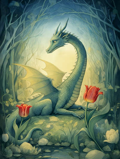 TURK, TURBAN, TULIP AND DRAGON