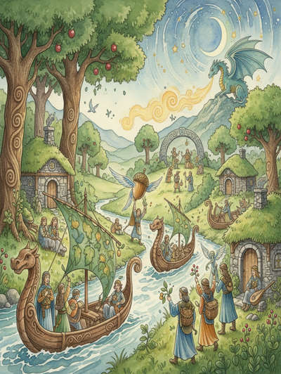 HOW THE CYMRY LAND BECAME INHABITED