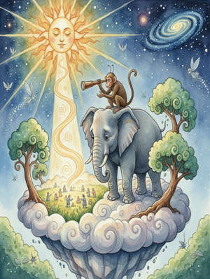 L’ÉLÉPHANT ET LE SINGE DE JUPITER